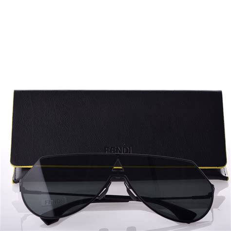 fendi ff 0193|FENDI Metal Mirrored Eyeline Sunglasses FF 0193/S Black .